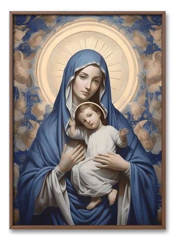 Cuadro Decorativo Virgen Maria Niño Jesús 