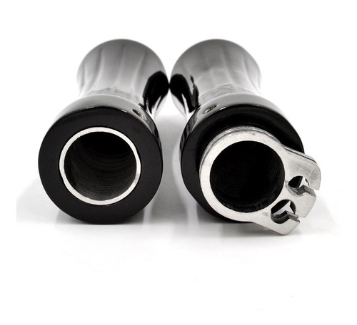 Imagen 6 de 10 de Puños Grips Vortex Para Motocicleta Negro O Cromado Harley, Honda, Yamaha 1 Pulgada