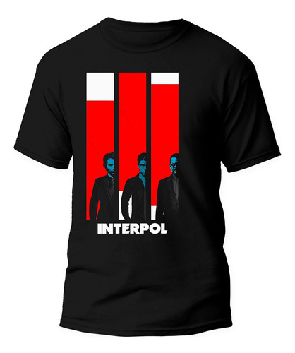 Playera Wear Print Tematica Interpol Band