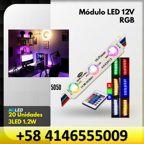 Modulos Led Rgb 20 X 3led 5050