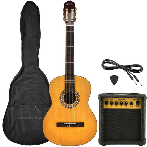 Guitarra Clasica Electroacustica Concierto 80ec + Ampli 10w