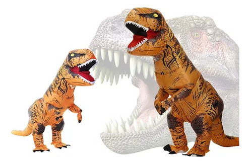 Disfraz Inflable De Dinosaurio T-rex Para Fiestas, 2 Piezas