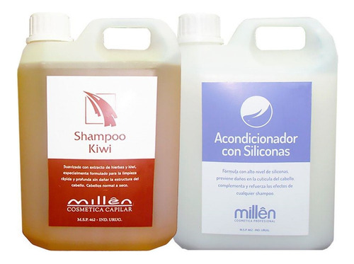  Pack Shampoo Kiwi 5 Litros + Acondicionador 5l Limpieza