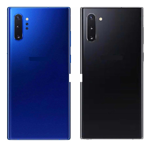 Tapa Trasera Para Samsung Note 10 Plus Azul Negro Genérico