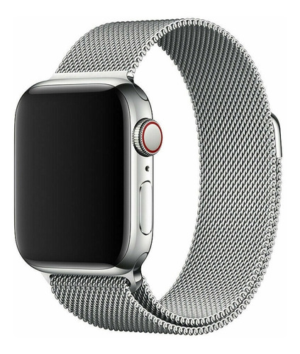 Correa Acero Key Compatible Con Apple Watch 44mm Plata
