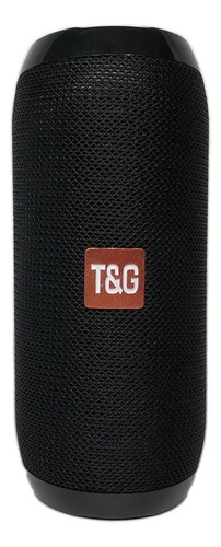 Alto-falante T&G Audio TG-117 portátil com bluetooth waterproof preto 