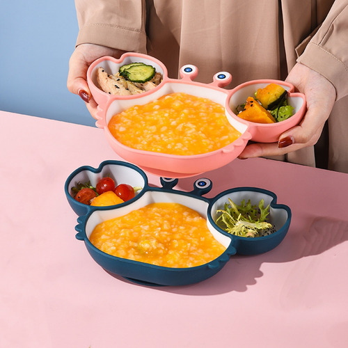 Juego De Bandejas De Alimentación De Silicona Antideslizante