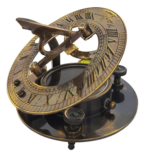 Brújula De Latón Reloj De Sol De Latón Antiguo Brújula Reloj