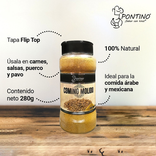 Pontino Comino Molido 280 Gramos 2 Piezas