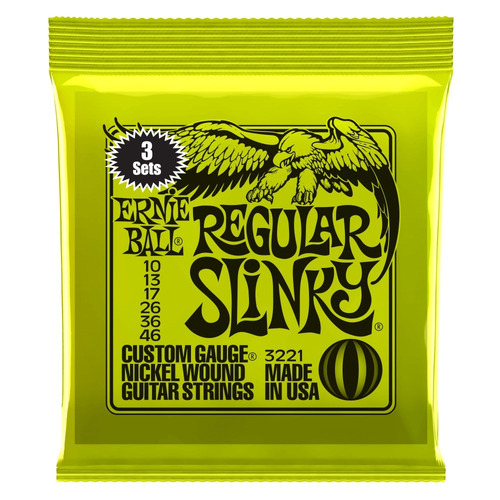 Ernie Ball Pack X 3 Encordados Guitarra Electrica 010-046