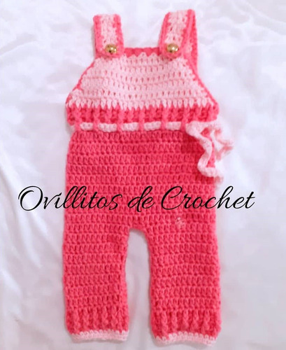 Jardinero Tejido A Crochet Para Bebes Y Niños
