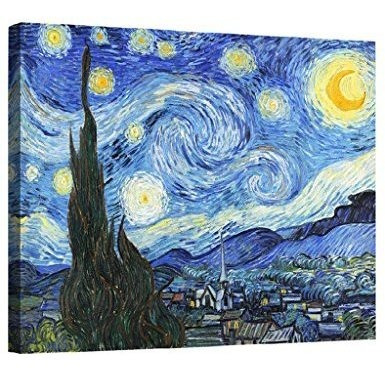 Poster Eliteart-- Noche Estrellada De Vincent Van Gogh Repro