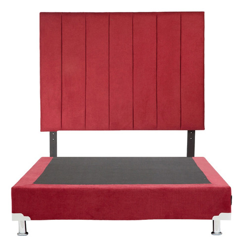 Cabecera Matrimonial Dicasa Argos + Box Dicasa Rojo