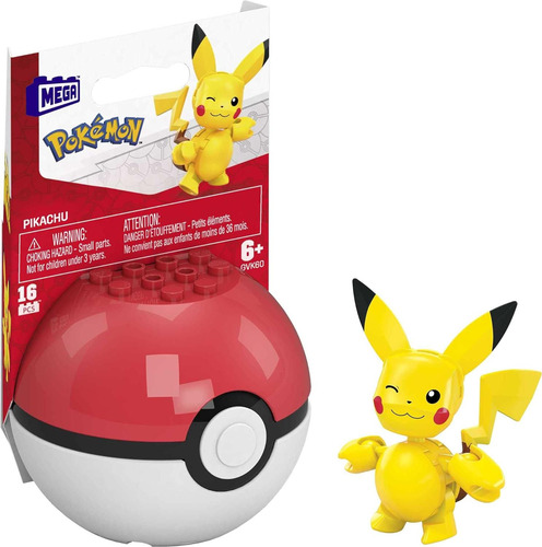 Mega Construx Pokemon Pikachu Construction Set, Building Toy