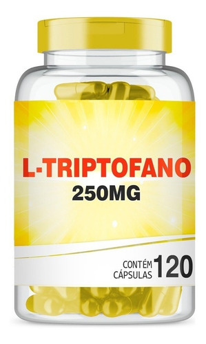 L-triptofano 250mg Com 120 Cápsulas Síntese De Serotonina