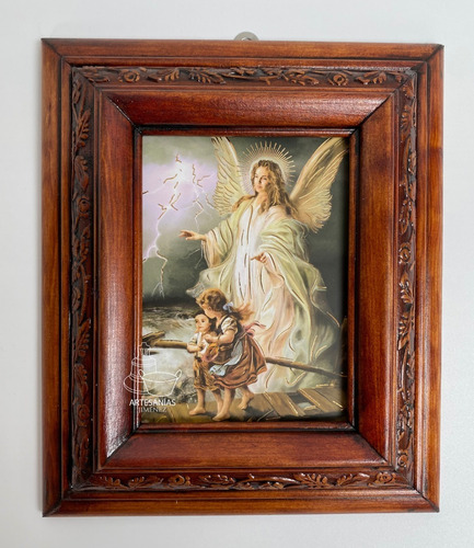 Cuadro Angel De La Guarda C0003 Nogal