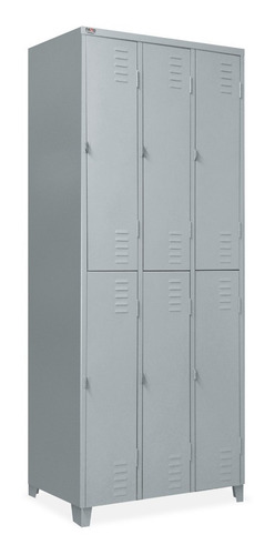 Armário Roupeiro Funcionário Locker 6 Portas Multiaço