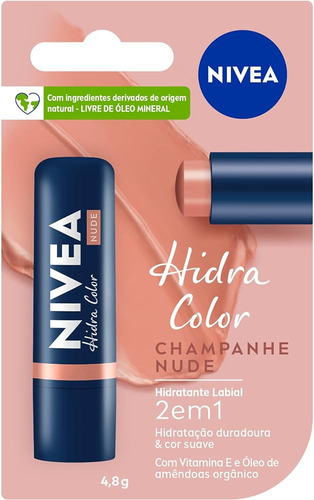 Kit Hidratante Labial Nivea Hidra Color Morango Nude Cereja