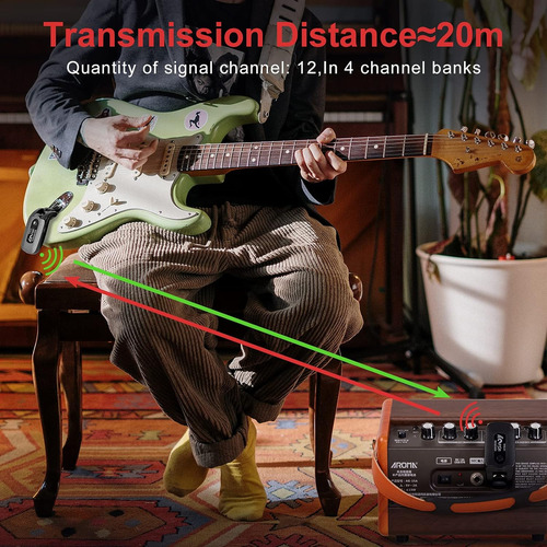 Sistema Inalámbrico De Guitarra, Juego De Receptor Y T...