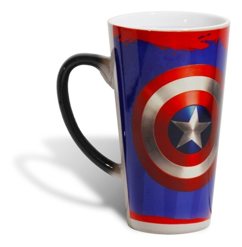 Taza Magic Color 18 Oz Capitan América Marvel Para Regalo