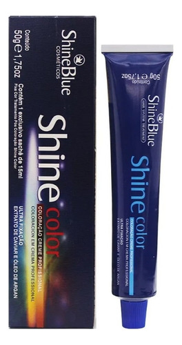 Coloração Creme 2.0 Preto Azulado 50g - Shine Blue