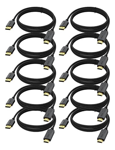 10 Ft Displayport A Hdmi Cable 10-pack, (p B0bcqd97z8_180424