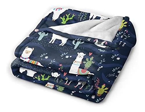Linda Llama, Manta Suave Y Cálida, Manta De Franela Polar