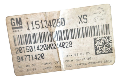 Kit Code Modulo Central Injecao Gm Montana Agile E8312644006 (Usado)