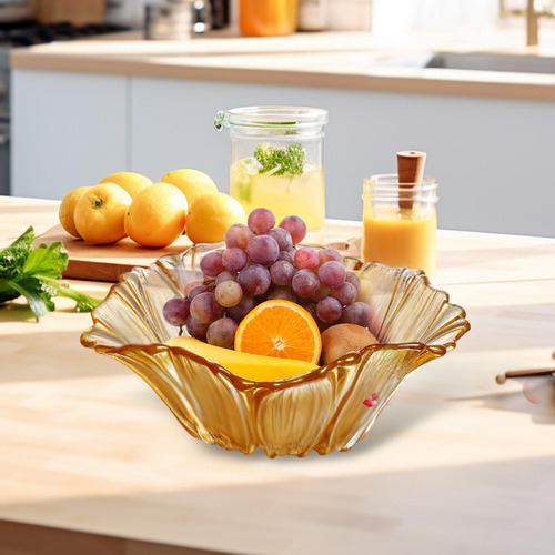 Frutero De Cristal Decorativo, Plato De Fruta 18cmx7.5cm