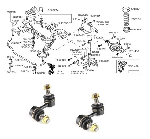 Bieletas Traseras Infiniti Qx56 5.6 V8 2014 2015