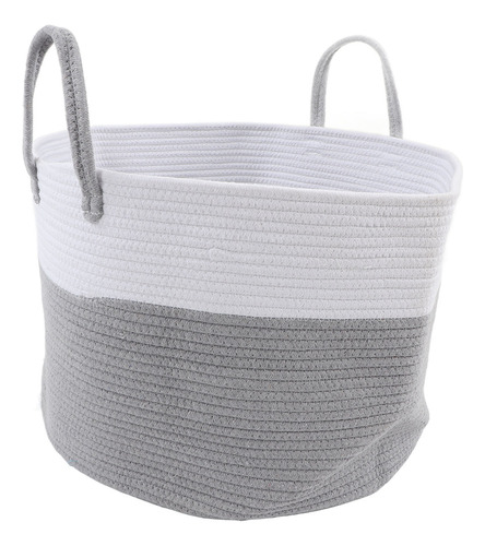 Cesta Tejida Con Cuerda De Algodón De Gran Capacidad Y Flexi