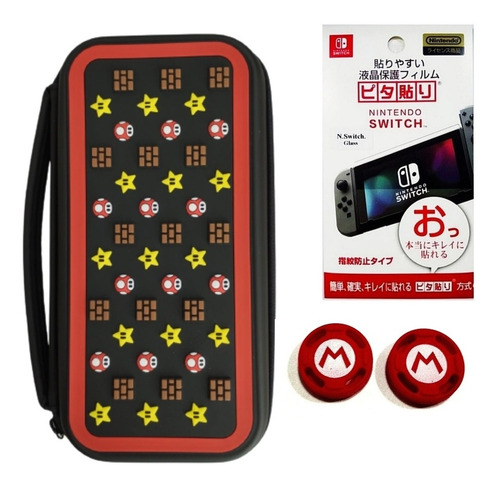 Estuche Para Switch+vidrio Protector+siliconas