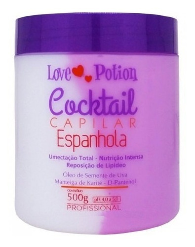 Máscara Nutritiva Cocktail 500g Espanhola Love Potion