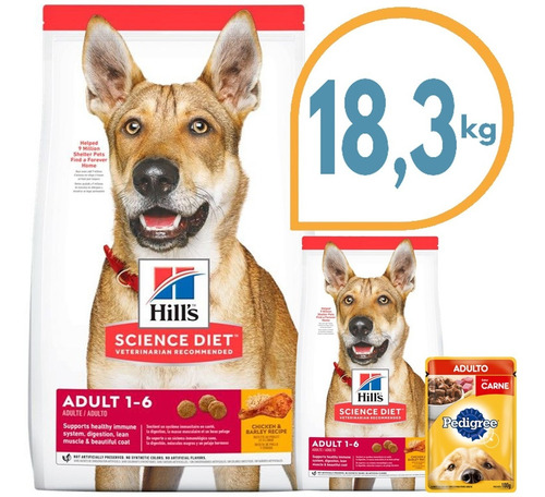 Comida Perro Hills Original Usa 16 + 2,3 Kg + Regalo + Envío