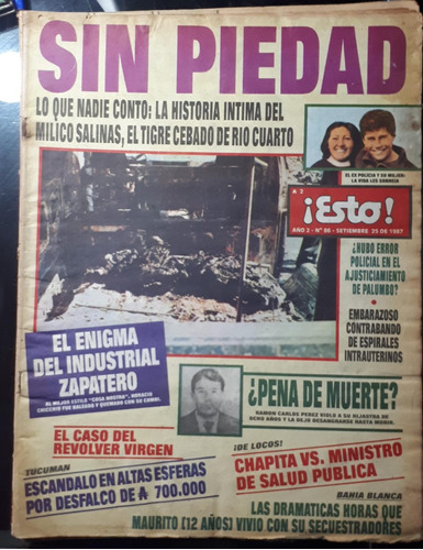 Revista Esto 1987 Chapita Sida Orgia Violencia De Genero 