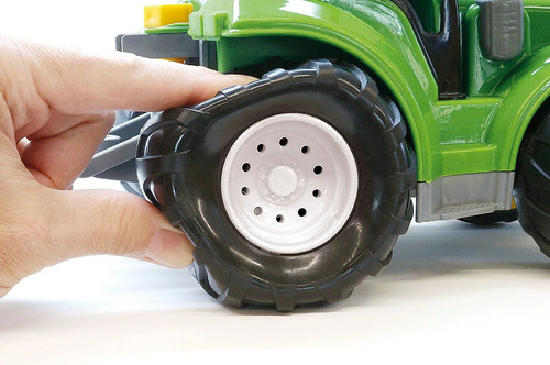 Brinquedo Trator Arado Fazendeiro Com Boneco Poliplac Verde