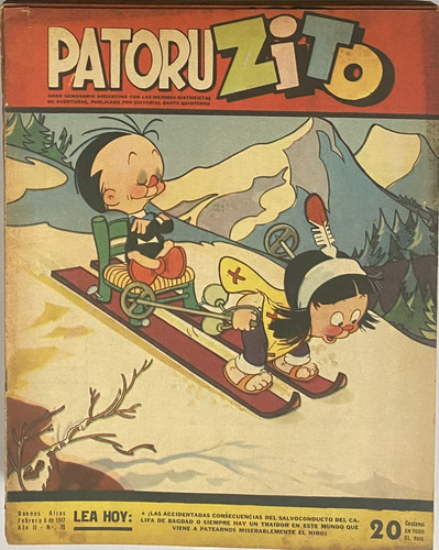 Patoruzito Nº 70 Semanario Historietas Grande Feb 1947 Cl02