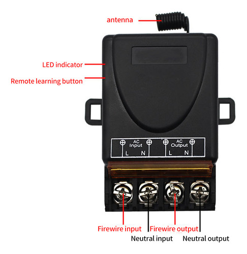 Interruptor De Control Remoto Inalámbrico Ca 220 V 30 A 1