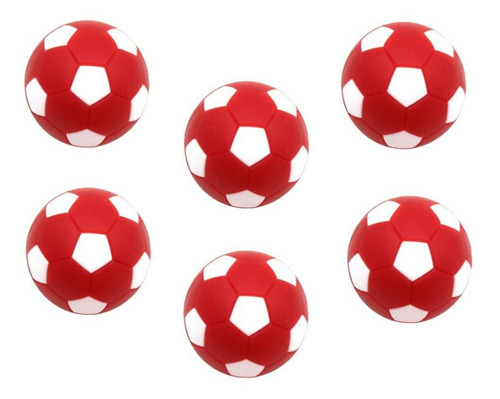 6pcs 32mm Fútbol De Mesa Fútbol Balones Rojo 1,25 Pulgadas
