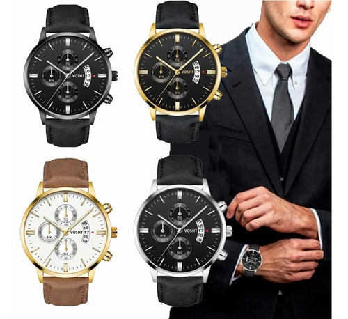 Reloj Nuevo Con Fechador Moda Accesorios Hombre Elegante