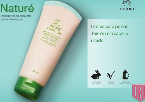 Natura Crema Para Peinar Tóin Óin Óin Cabello Rizado 200ml
