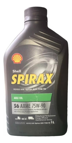 Aceite Shell Spirax S6 Axme 75w90 X 1lt De Caja/diferencial 