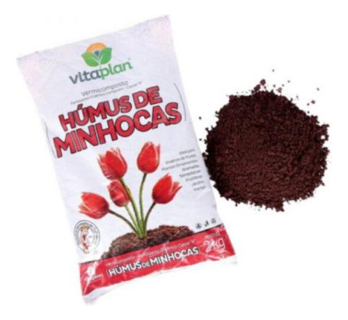 Fertilizante Orgânico Húmus De Minhoca (5kg) Vitaplan