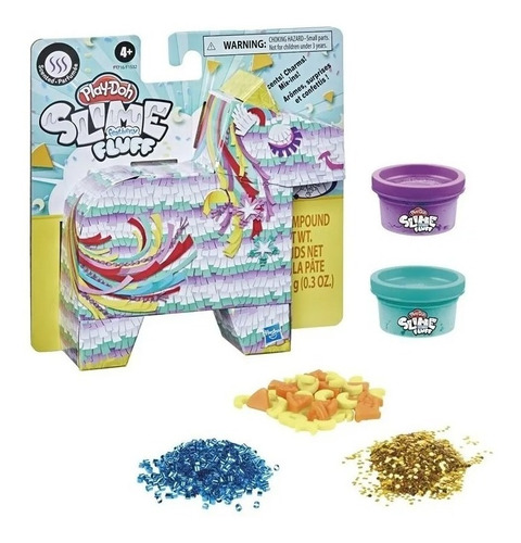 Imagem 2 de 4 de Massinha Play Doh Slime Fluff Unicornio Hasbro