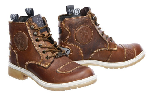 Botas De Mujer Para Moto Immortale Wood Legend Café De Piel