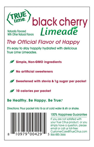 True Lime - Mezcla Para Preparar Limonada De Lima Y Cereza N