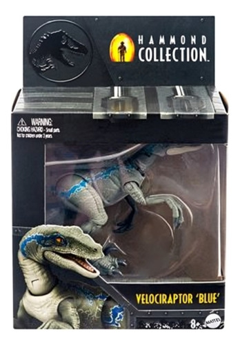 Dinossauro Mattel Jurassic World Hammond Velociraptor Blue