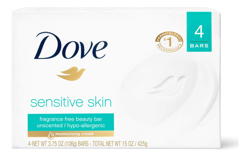 Dove Beauty Bar Para Piel Más Suave Y Sensible A La Piel, .