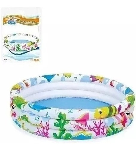 Piscina Inflável 180 Litros Fundo Do Mar Criança Infantil