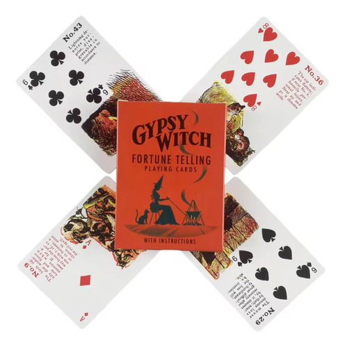 Oráculo Bruja Gitana Lenormand 52 Cartas Fortuna + Pdf